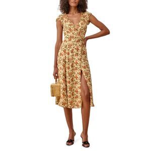 Reformation Gwenyth Floral Wrap Dress